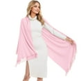 thumbnail image 2 of LSONABXA Pink Wraps for Women Under $10 Shawl and Wrap for Evening Dresses Pashmina Wrap for Wedding Party Softable Scarf for Women Women's Blended Shawl, 2 of 4