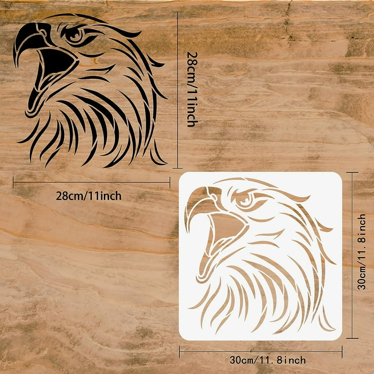 Eagle Stencil 11.8x11.8 inch Bird Animal Wildlife Wall Stencils for Painting Template Plastic Eagle Head Pattern Stencil Reusable American Eagle Stencils for Independence Day Home Decor - Walmart.com eagle-stencil-11-8x11-8-inch-bird-animal-wildlife-wall-stencils-for-painting-template-plastic-eagle-head-pattern-stencil-reusable-american-eagle-stencils-for-independence-day-home-decor-walmart-com