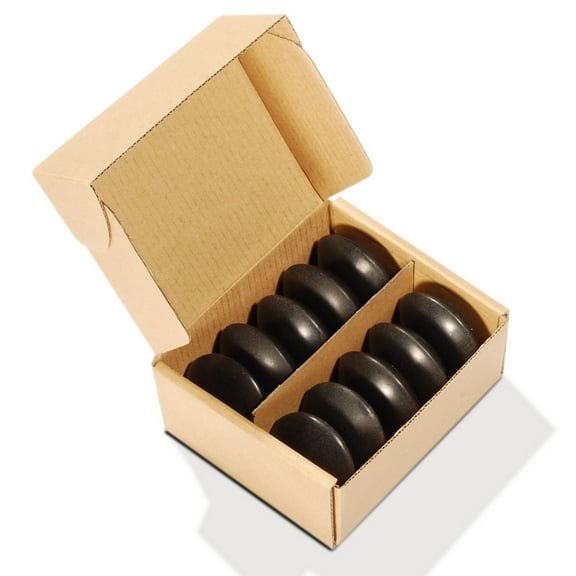 Master Massage 10 Piece Malteser Contour Shape Black Basalt Hot Stone Rock Massage Tool Pack