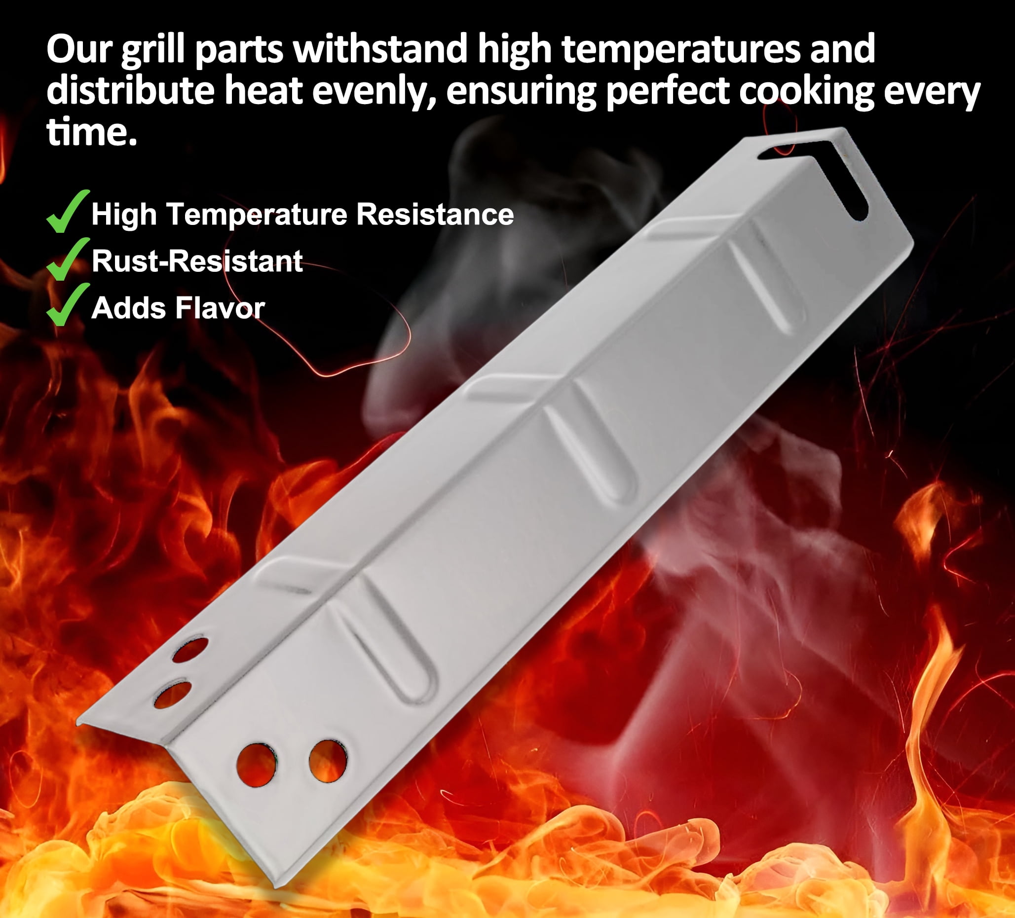 Set of Three Stainless Steel Heat Plates for 3 burner Exp  ert Grill Model