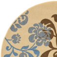 thumbnail image 2 of SAFAVIEH Courtyard Cindy Floral Indoor/Outdoor Area Rug, 5'3" x 5'3" Round, Natural Brown/Blue, 2 of 4