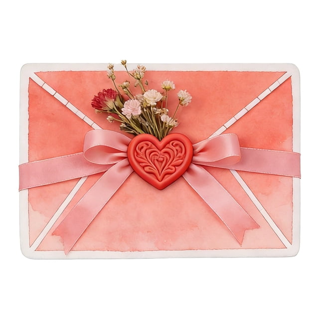 zhangmingg Valentine's Day Heart Envelope Doormat Non- Coconut Fiber Rug with Rubber Backing for Outdoor Front Door Decoration