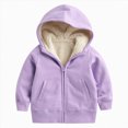 thumbnail image 6 of TOWED22 Unisex Boys Girls Hoodie Sweatshirt Full Zip Up Casual Long Sleeve Solid Jacket Kids Lightweight Outwear with Pockets,Purple,9-10 Y, 6 of 6