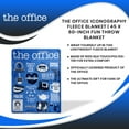 thumbnail image 7 of The Office Iconography Fleece Blanket | 45 x 60-Inch Fun Throw Blanket, 7 of 7