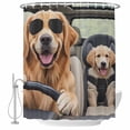 thumbnail image 2 of Funny Dog Print Waterproof Fabric Shower Curtain, Summer Modern Animals Waterproof Fabric Shower Curtain for Bathroom Curtains Bathtubs Hotel Washable Shower Curtains with 12 Hooks Long 72x78in, 2 of 8