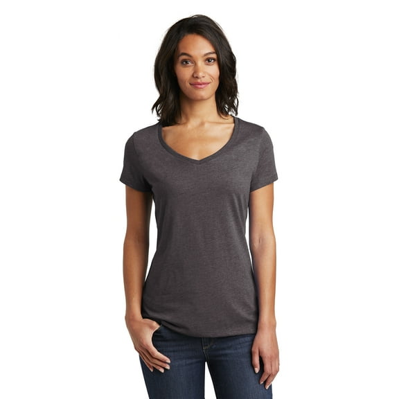 District ® Women's Very Important Tee ® V-Neck. DT6503 - Heathered Charcoal Size S