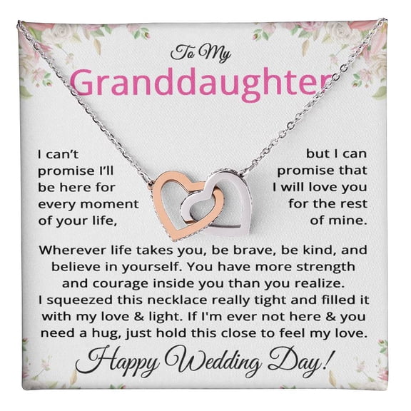 To My Granddaughter on Her Wedding Day Title: 14k White Gold Finish, Box Choice: Standard Box