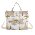 thumbnail image 7 of FORMRS Womens Corduroy Tote Bag Crossbody Shoulder Purse Handbag with Detachable Strap, Colorful Airplanes Pattern, 7 of 7