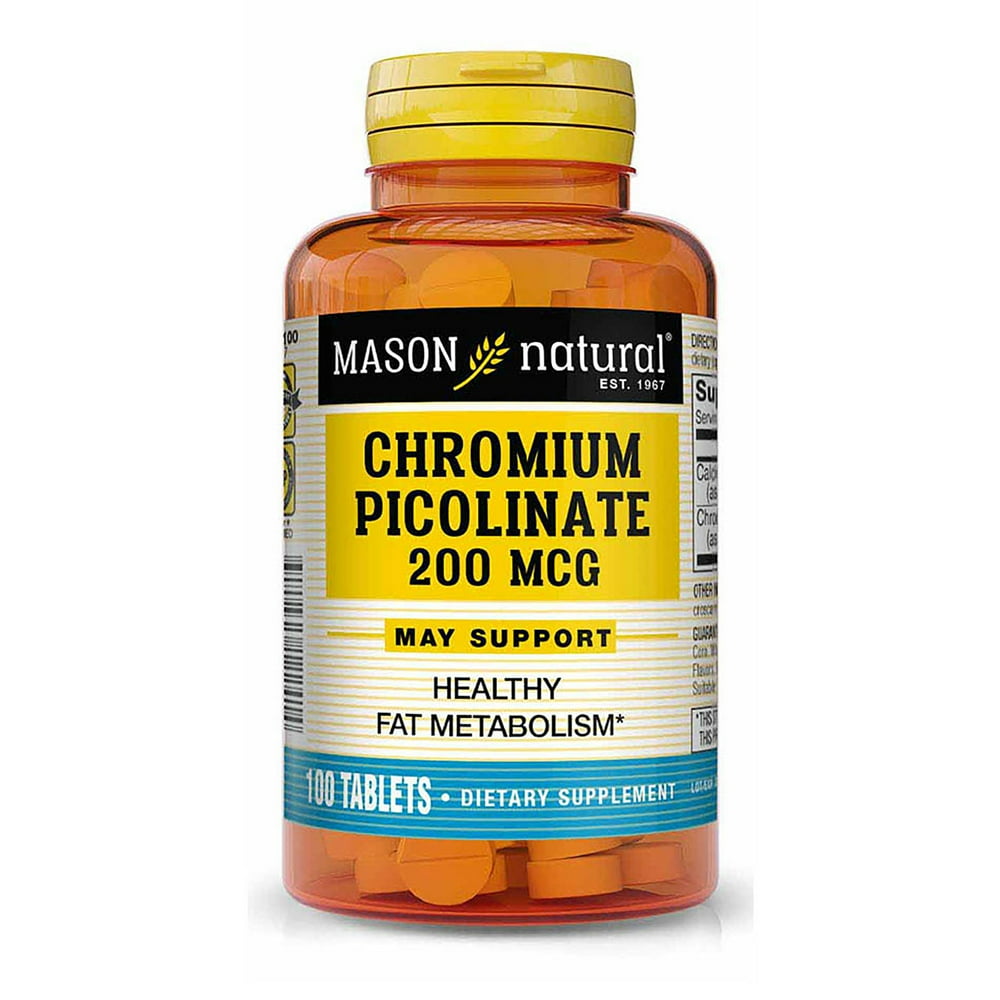 Mason Natural Chromium Picolinate 200 mcg