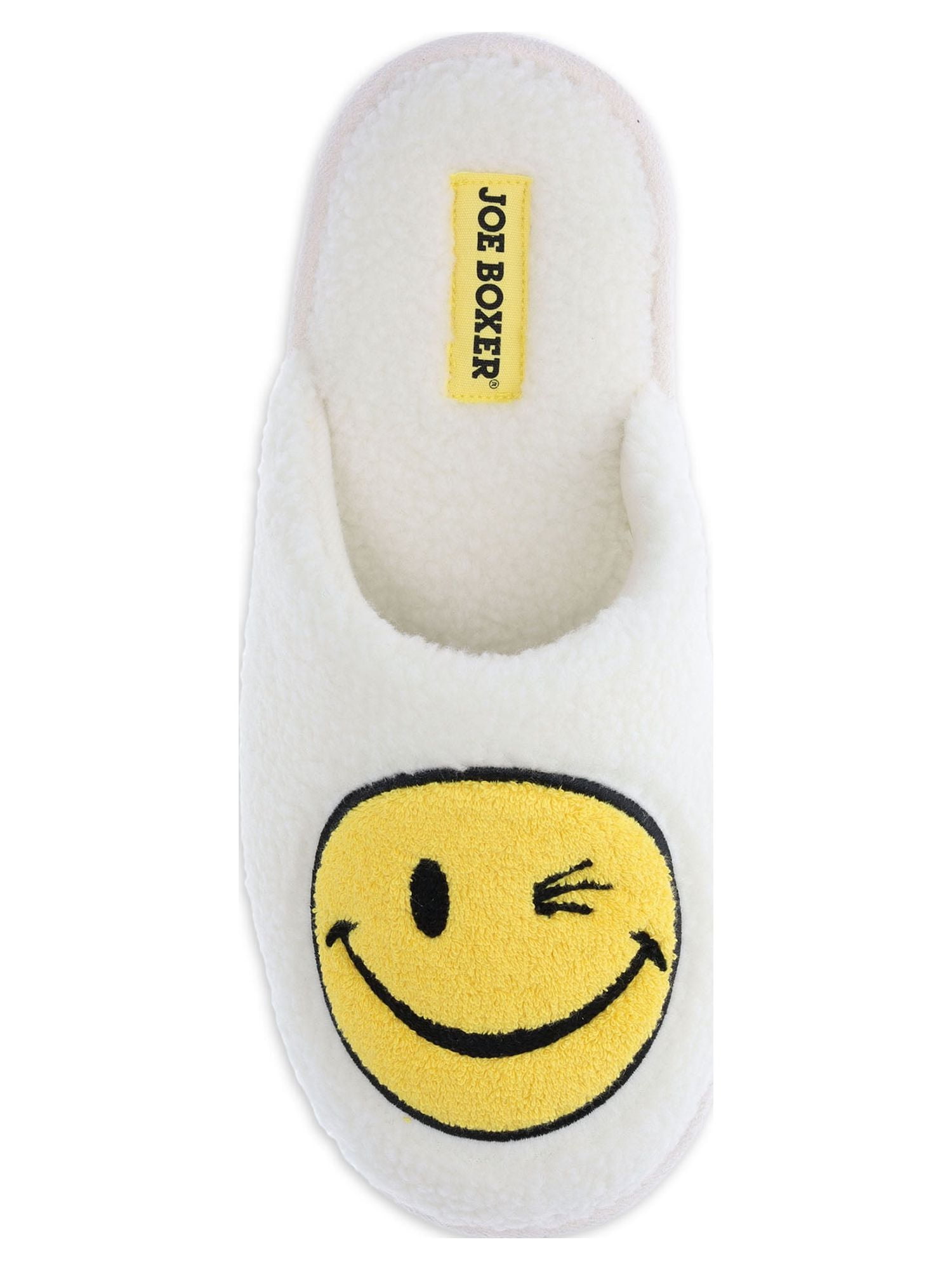 Joe Boxer Women's Smiley Face Slipper & Hat Gift Set