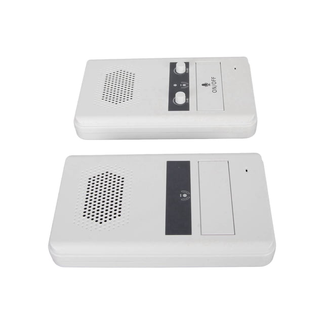 Dual Way Counter Intercom, Window Speaker Intercom Automatic 3W Power US Plug 100-240V Easy Operation White for Hospital