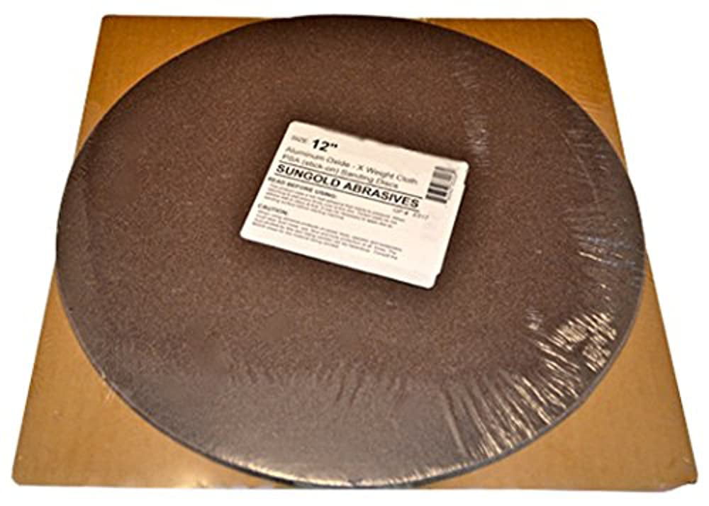 12 12 3 Pack Sungold Abrasives 332055 60 Grit PSA Stick-On Sanding Discs for Stationary Sanders X-Weight Cloth Premium Industrial Aluminum Oxide 