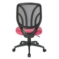 thumbnail image 4 of Screen Back Armless Task Chair with Pink Mesh Fabric and Wheel Carpet Casters, 4 of 5