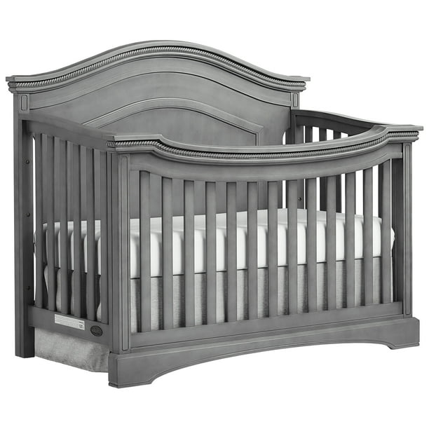 Evolur Adora Curve Top Convertible Crib Storm Gray Walmart Com