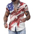 thumbnail image 5 of Men''s Hawaiian Outfits Button Down Short Sleeve Matching Set Casual Beach Party Shirt and Shorts, 5 of 8