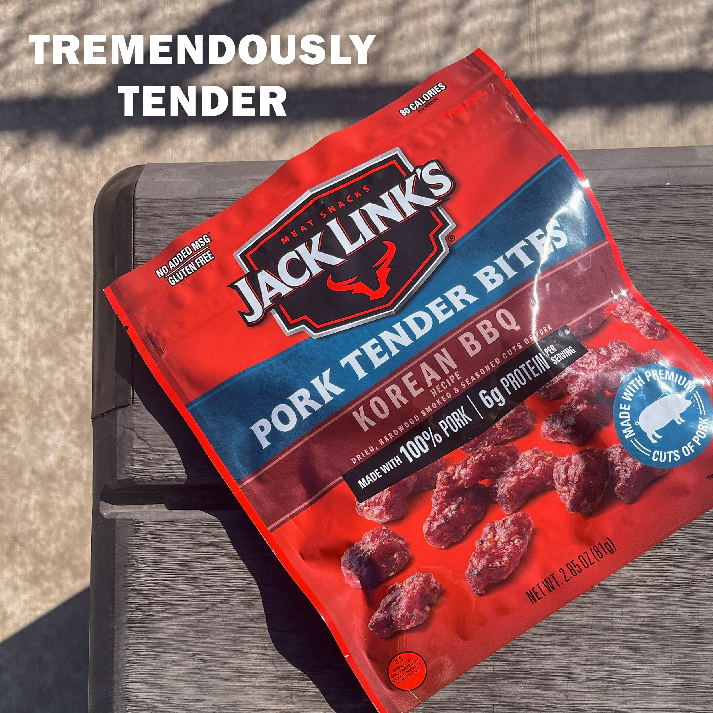 2.85oz Jack Link's Korean Barbecue Pork Steak Tender Bites 1/1 Count