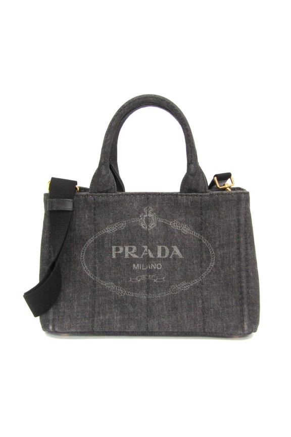Pre-Owned Prada Canapa 1BG439 Women's Canapa Shoulder Bag,Tote Bag Black,Nero