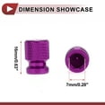 thumbnail image 4 of Unique Bargains 4 Pcs Mesh Pattern Tire Valve Stem Caps Decorative Tyre Valve Dust Covers Aluminum Alloy Purple 16mm, 4 of 7