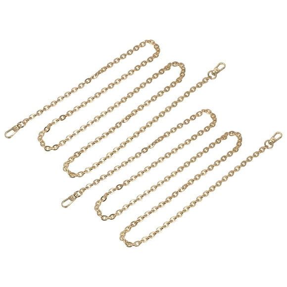 Unique Bargains 47'x0.24' Purse Chain Strap, 2Pack Purse Handle Shoulder Bag Replacement Strap(Gold)