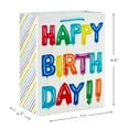 thumbnail image 3 of Hallmark Medium Birthday Gift Bag (Colorful Letter Balloons), 3 of 6