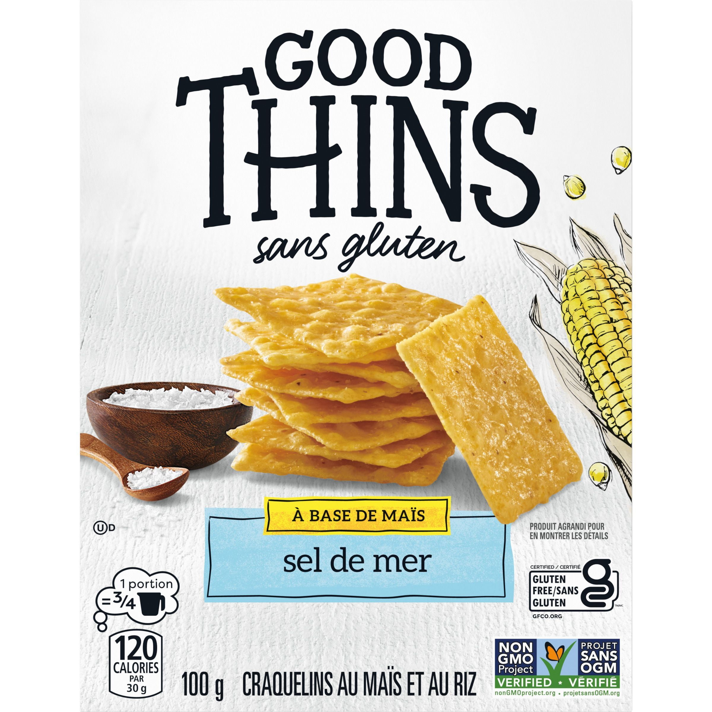 Craquelins GOOD THINS Maïs, sel de mer 100g