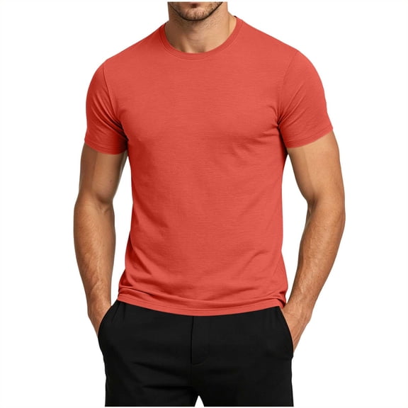 Dagugfen Athletic Tops for Men Slim Fitted Short Sleeve Crew Neck Summer Workout Gym Tops Moisture Wicking Lightweight Tee Shirts