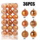 thumbnail image 1 of Bolas navideñas para decorar el árbol de Navidad, 36 unidades, rojas, blancas, doradas y plateadas, irrompibles, con lazo para decoración de fiestas y festividades, suministros festivos navideños., 1 of 3