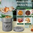 thumbnail image 6 of ARC USA Clean & Grow 1 Gallon Grey Plastic Kitchen Compost Bin, 6 of 6