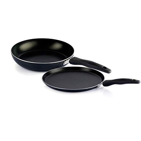 Vinod Non-Stick 2pcs Cookware Set (24cm Frypan 28cm Omni Tawa)