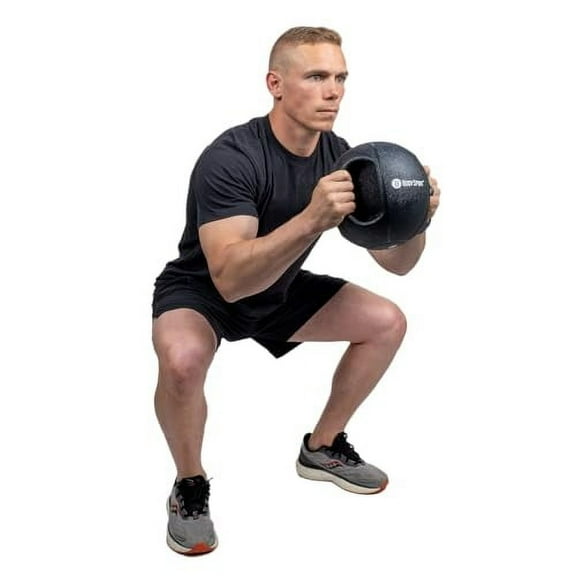 Body Sport Double Grip Medicine Ball, 16 lb. - Strength Training Weighted Exercise Tool - Softer Kettlebell Alternative for Home Fitness & Gyms