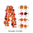 thumbnail image 3 of chaungfeng Artificial Maple Leaf Garland,69" Halloween Thanksgiving Foliage Hanging Vines - Fake Ivy,for Wedding Party Garden,Home,Dining Table Decoration,Wall,Fireplace, 3 of 8