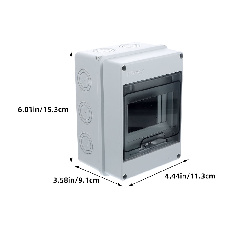 ELAYARD 2-Pack White Weatherproof Electrical Distribution Box with Protective Breaker Panel for Safe Circuit Management