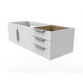 thumbnail image 3 of Alpine 48" Wood Floating Vanity Base in White with Chrome Handles, 3 of 5