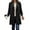 Black, variant on Womens Long Wool Coat Warm Single Breasted Peacoat Jacket Classic Notched Lapel Trench Coats Fall Winter Outerwear(Bronze,S)