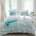 thumbnail image 2 of Aqua Marble Bedding 3 Piece Duvet Cover Set Queen Size, Modern Abstract Gradient Water Fluid Art Soft Microfiber Comforter Cover with Zipper Closure & Pillowcases, Wrinkle & FadeResistant Quilt Cover, 2 of 9