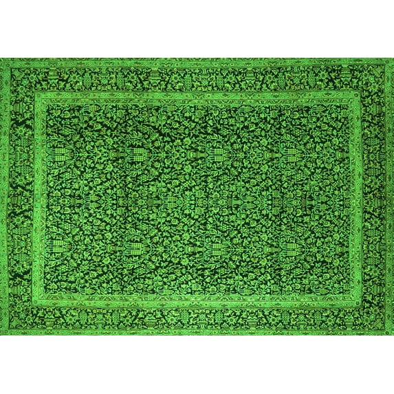 Ahgly Company Indoor Rectangle Persian Green Traditional Area Rugs, 4' x 6'