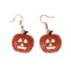 thumbnail image 1 of Pendientes de calabaza de Halloween, pendientes colgantes de cristal hipoalergénicos para mujeres y niñas (rojo), 1 of 1