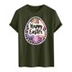 thumbnail image 4 of Camisa Casual de Cuello de la Tripulación de la Impresión de Pascua de Manga Corta de Verano Top Ligero de Poliéster para los Hombres, Camiseta de Manga Corta para el Uso Diario de Primavera Verano, 4 of 8
