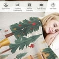 thumbnail image 3 of JEUXUS Nutcracker Blanket Cute Throw Blanket Pine Tree Evergreen Tree Gingerbread Man Warm Washable Room Office Sofa Home Gift Print Flannel Soft Fluffy Chunky,White,, 3 of 6
