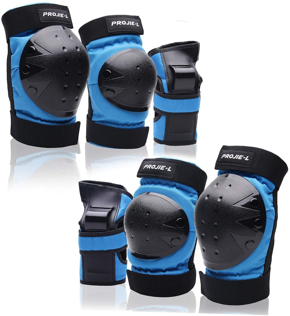 Knee Pads Elbow Pads Wrist Guards Protective Gear Set for Youth/Teens for Skateboarding Rollerblading Roller Skating Cycling Bike BMX Bicycle Scootering 6pcs