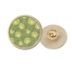 thumbnail image 1 of Green Yellow Dandelion patron decorativo Broche de oro metálico circular, 1 of 3