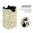 thumbnail image 3 of Yayeee Freestanding Laundry Hamper with Handle Collapsible Large Storage Basket for Clothes, Light Green Geometric, 3 of 7