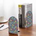 thumbnail image 5 of KLL Fruit Ice Cream Print Wood Book Ends for Shelves,1 Pair Wood Bookends Book Holder Stand Decorative, Book Stoppers for Heavy Duty Books CD File Video Games, 5 of 8