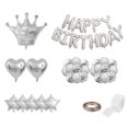 thumbnail image 1 of Crown birthday balloon set Foil Happy Birthday Balloons, Birthday Party Decorations, 1 of 5