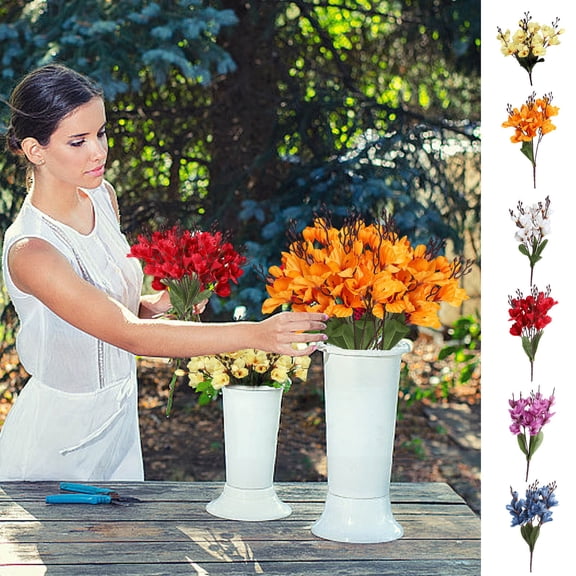 Artificial Flowers Magnolia Spring Blooms Fake Silk Stems for Home Decoration Wedding Vase Centerpiece Garden Arrangement by PALIFEUR