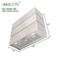 thumbnail image 7 of Akicon 36" Stainless Steel Range Hood, Modern Box Ducted Kitchen Hood with Powerful Vent Motor, Wall Mount, 36"W * 30"H*14"D, Brushed Stainless, 7 of 7