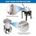 thumbnail image 6 of NUUK 30QT Turkey Fryer & 10QT Fish Fryer Kit, Outdoor Propane Burner 50,000 BTU, Seafood Boil Pot with Basket, Lid & Skimmer, Aluminum Deep Fryer for Crab, Crawfish & Thanksgiving Cooking, 6 of 10