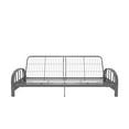 DHP Aiden Silver Metal Futon Frame with Coil Full Futon Mattress