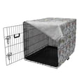thumbnail image 3 of Rose Dog Crate Cover, Engraved Style Floral Blooms Pattern of Birds Romantic Vintage Print, Easy to Use Pet Kennel Cover Small Dogs Puppies Kittens, 7 Sizes, Blue Grey and Multicolor, by Ambesonne, 3 of 6