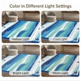 thumbnail image 7 of ODIKA 6'x9' Washable Area Rug Non-Slip, Chair-Friendly, Starfish Ocean Motif Nautical Wave Stripe Bathroom Border Seashell for Dining Room, Under Table, Office Décor, 7 of 7